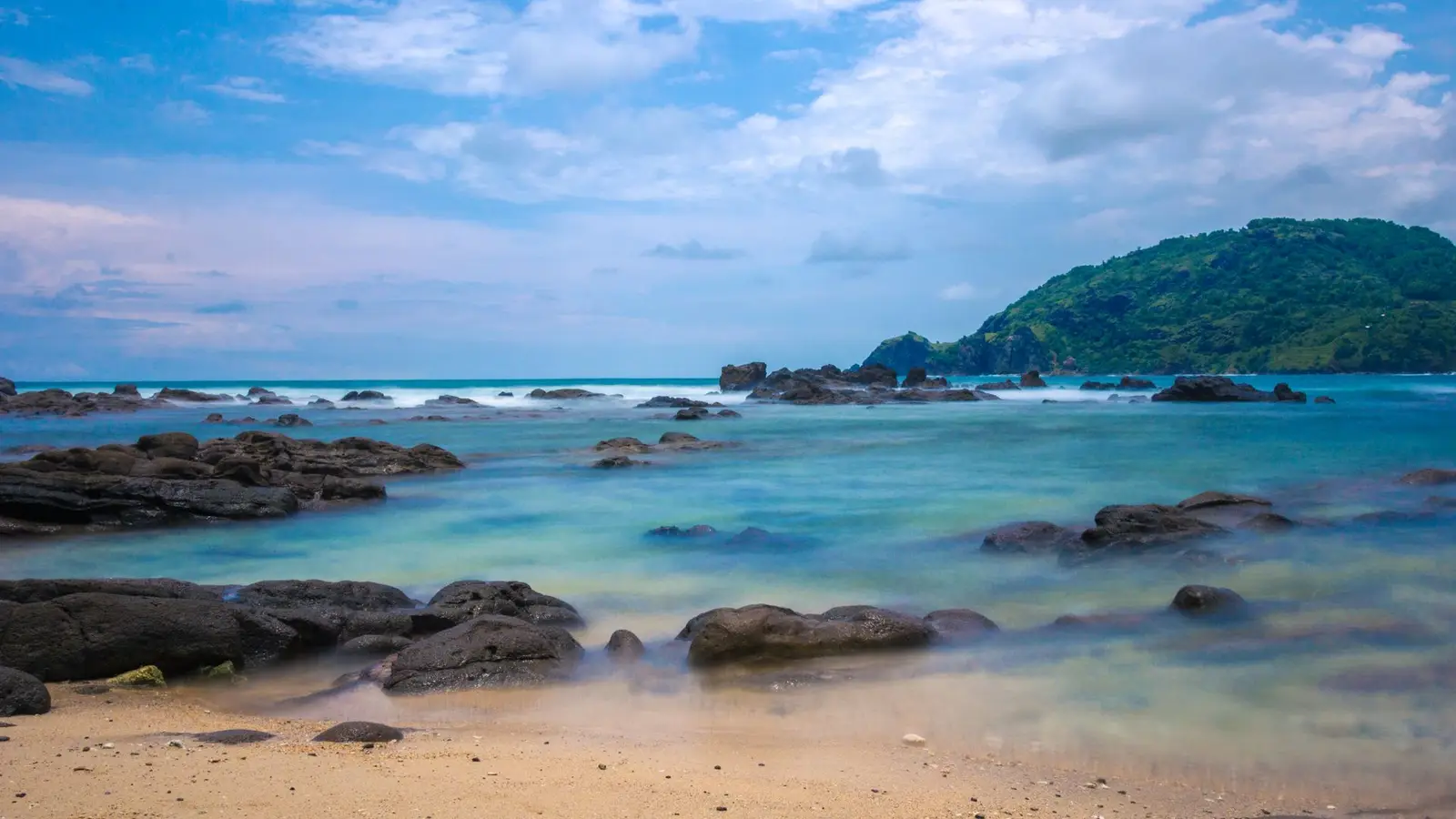 Tropical beach with clear water